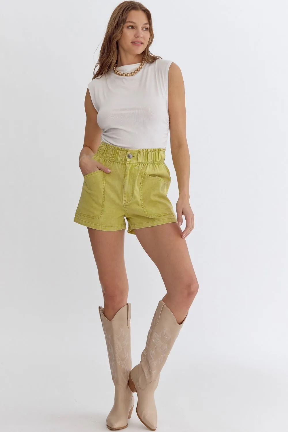A Day at the Park Lime Shorts