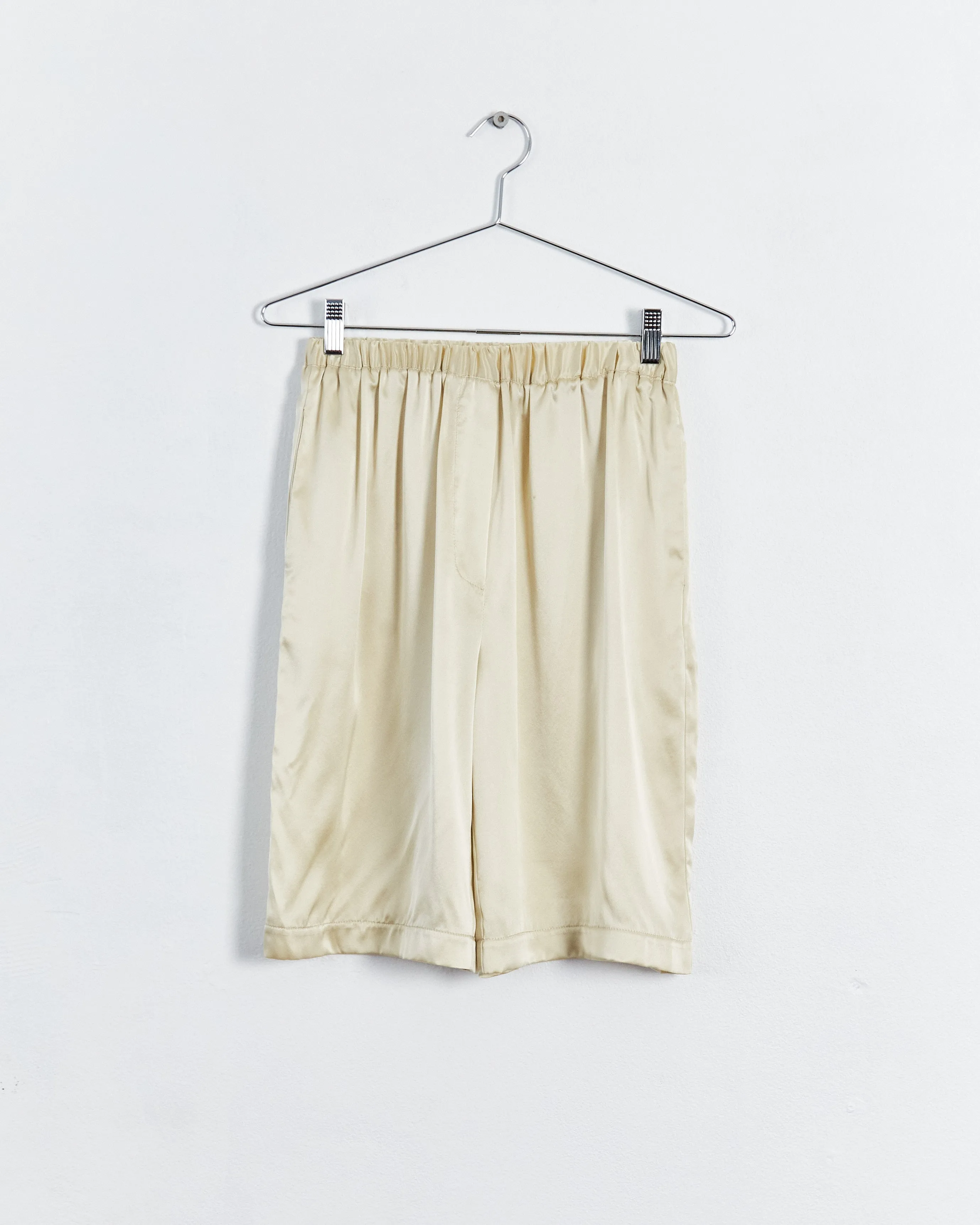Albus Lumen silk bermuda shorts, gold, 10