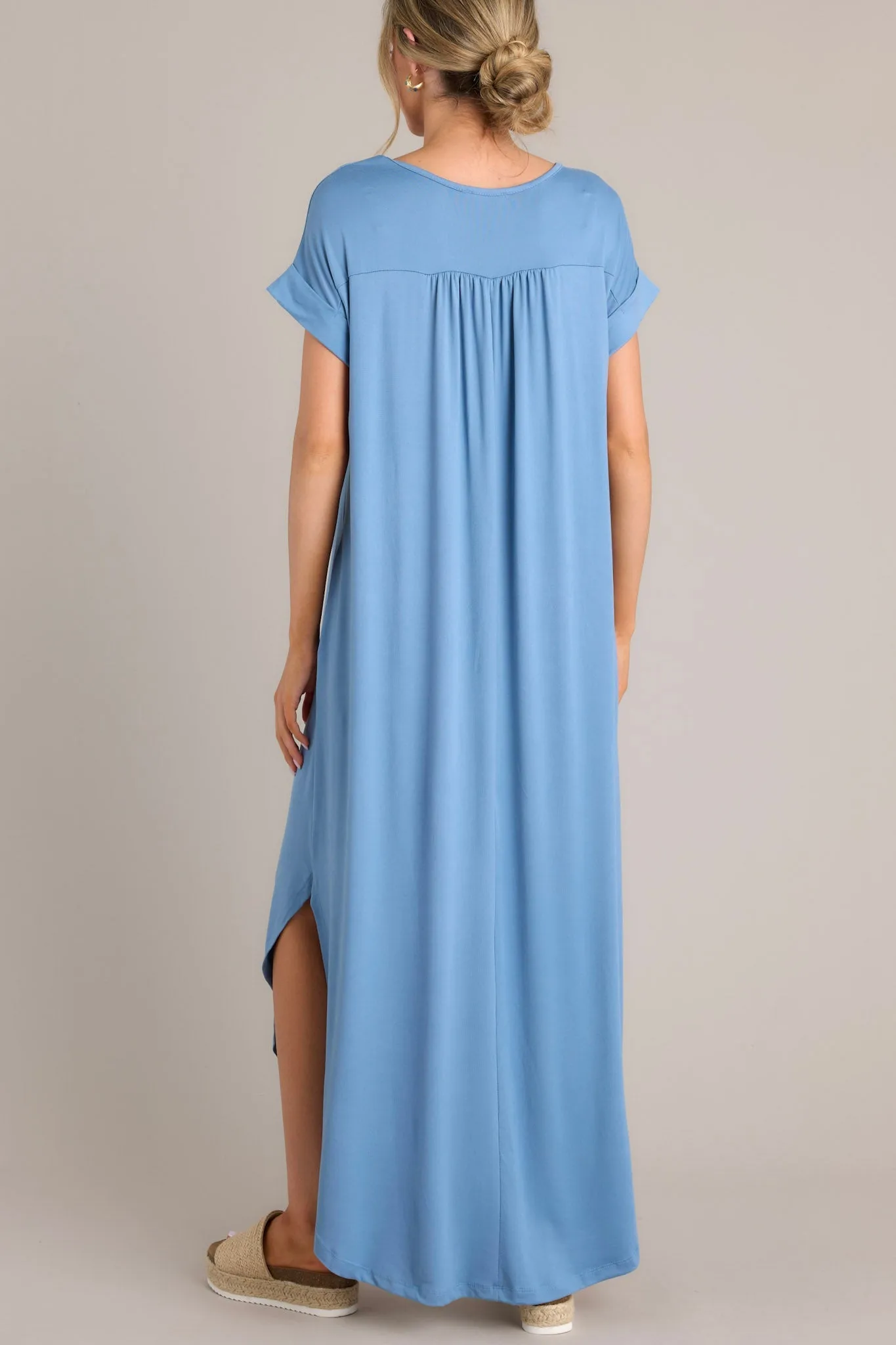 Always The Same Thing Slate Blue Dress