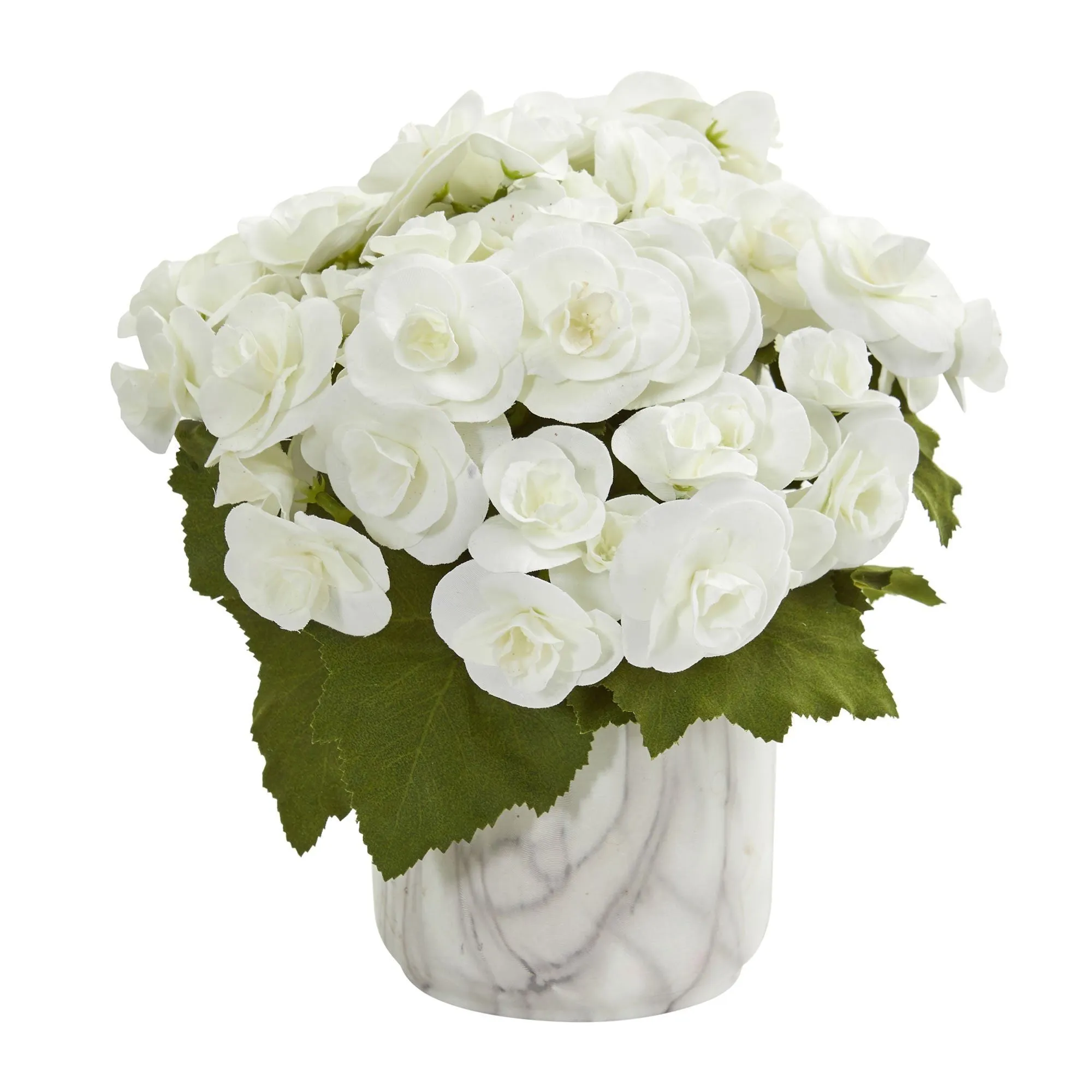Artificial Begonia Arrangement in Vase