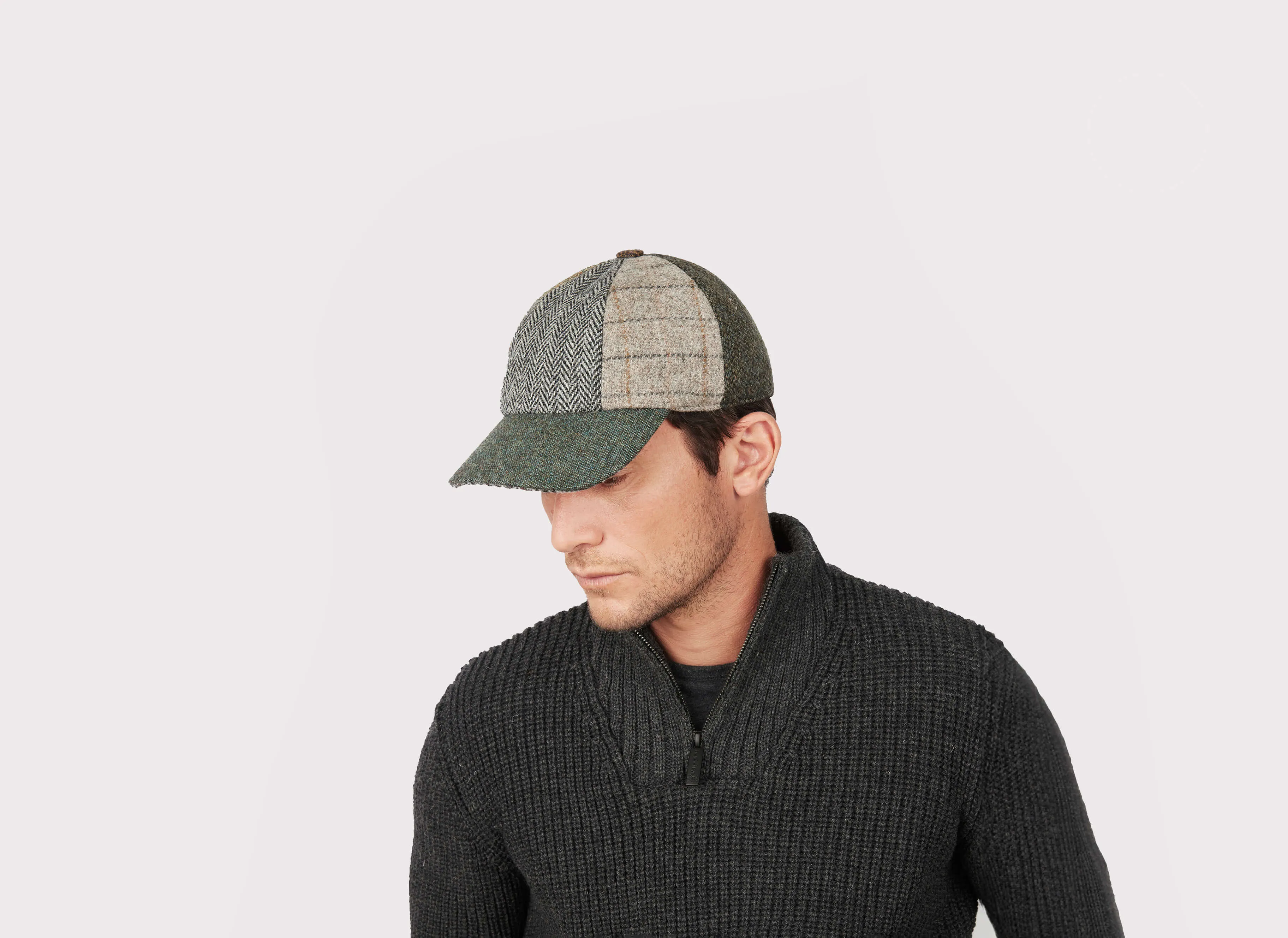 Baseball Cap Patchwork Tweed