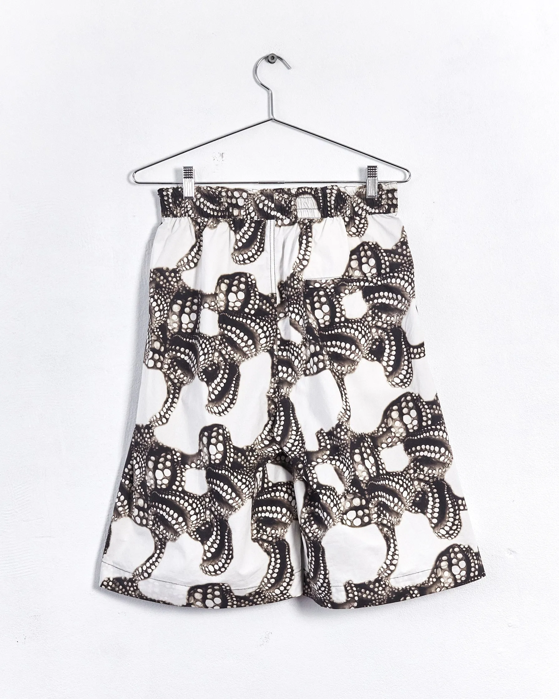 Bassike octopus print bermuda shorts, white, brown & black, 8-10