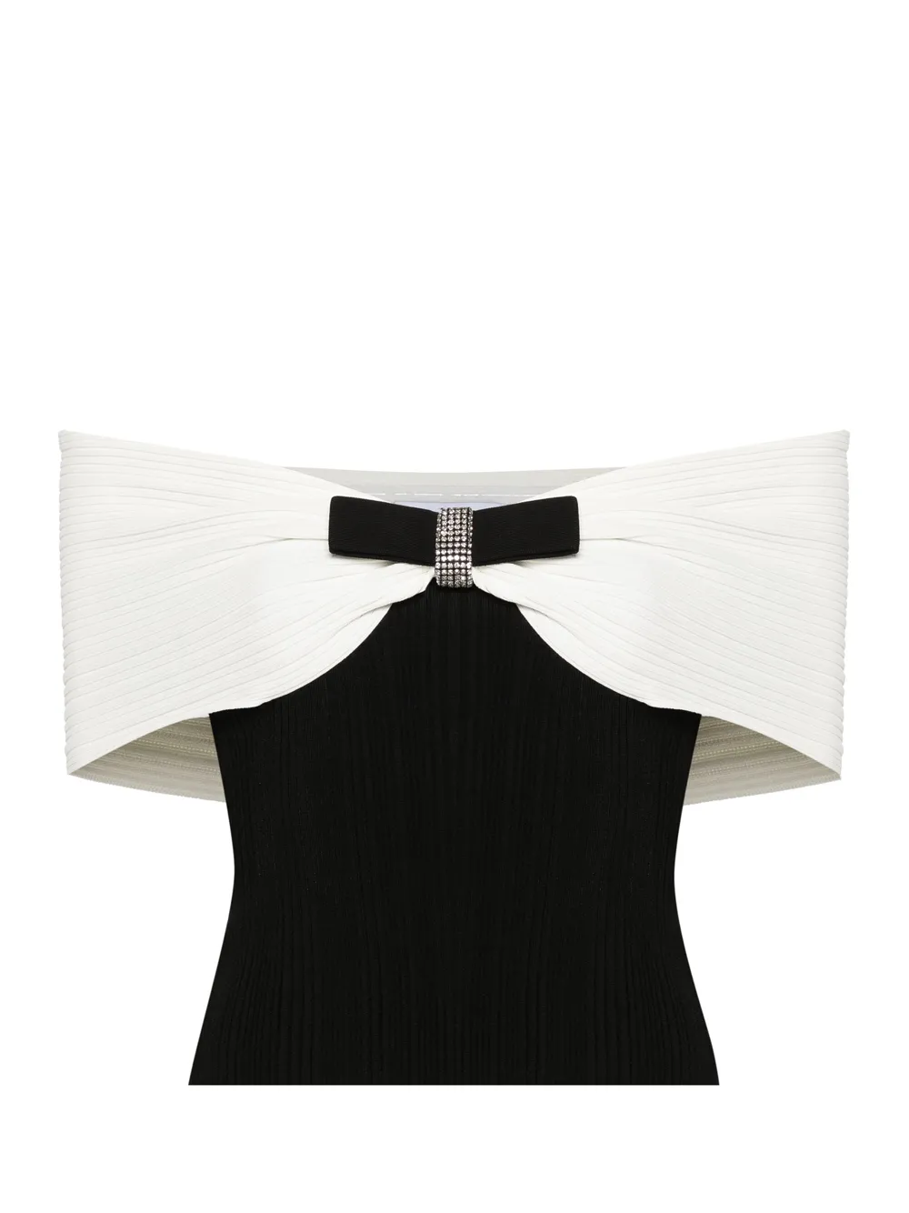 Black Knit Bow Top