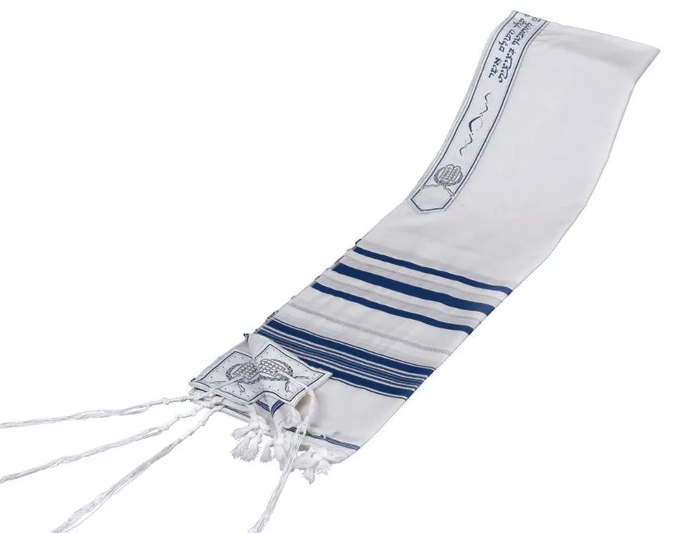 Blue and Silver Stripes Classic Tallit