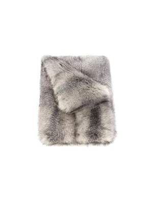 Blue Frost Fur Throw