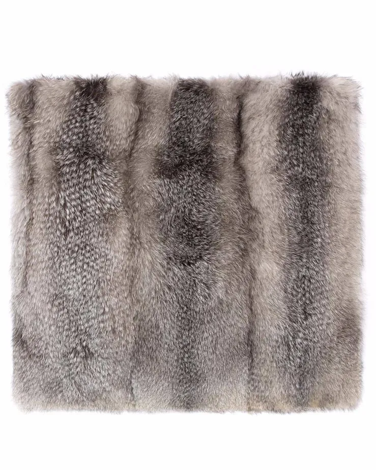 Blue Frost Fur Throw