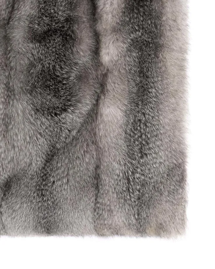 Blue Frost Fur Throw