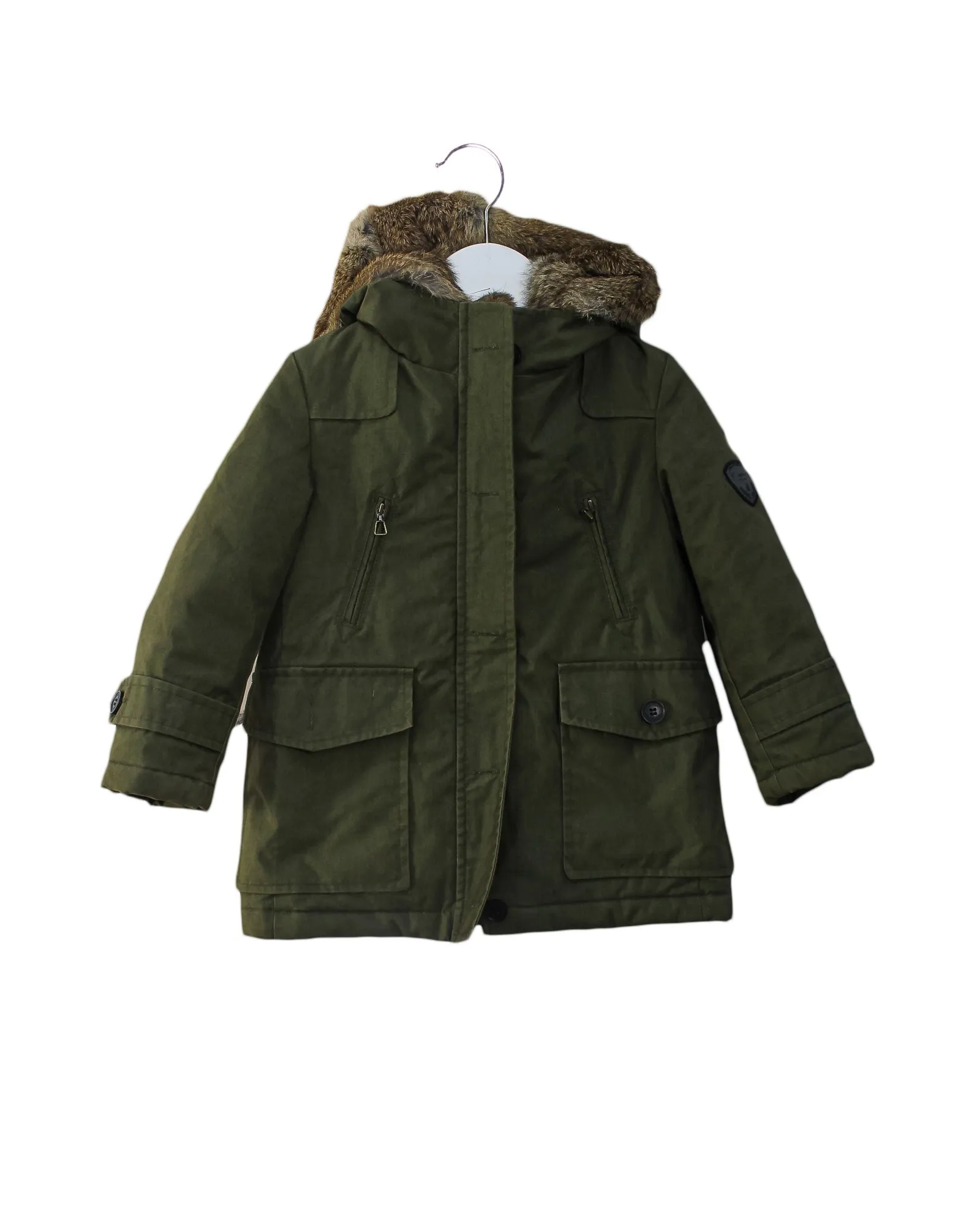 Bonpoint Faux Fur Puffer Jacket 3T