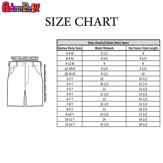 Boys Cotton Twill Short - Blue