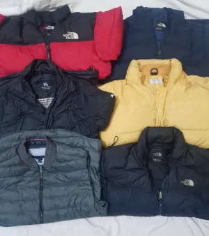 Branded puffer jackets 12 pieces