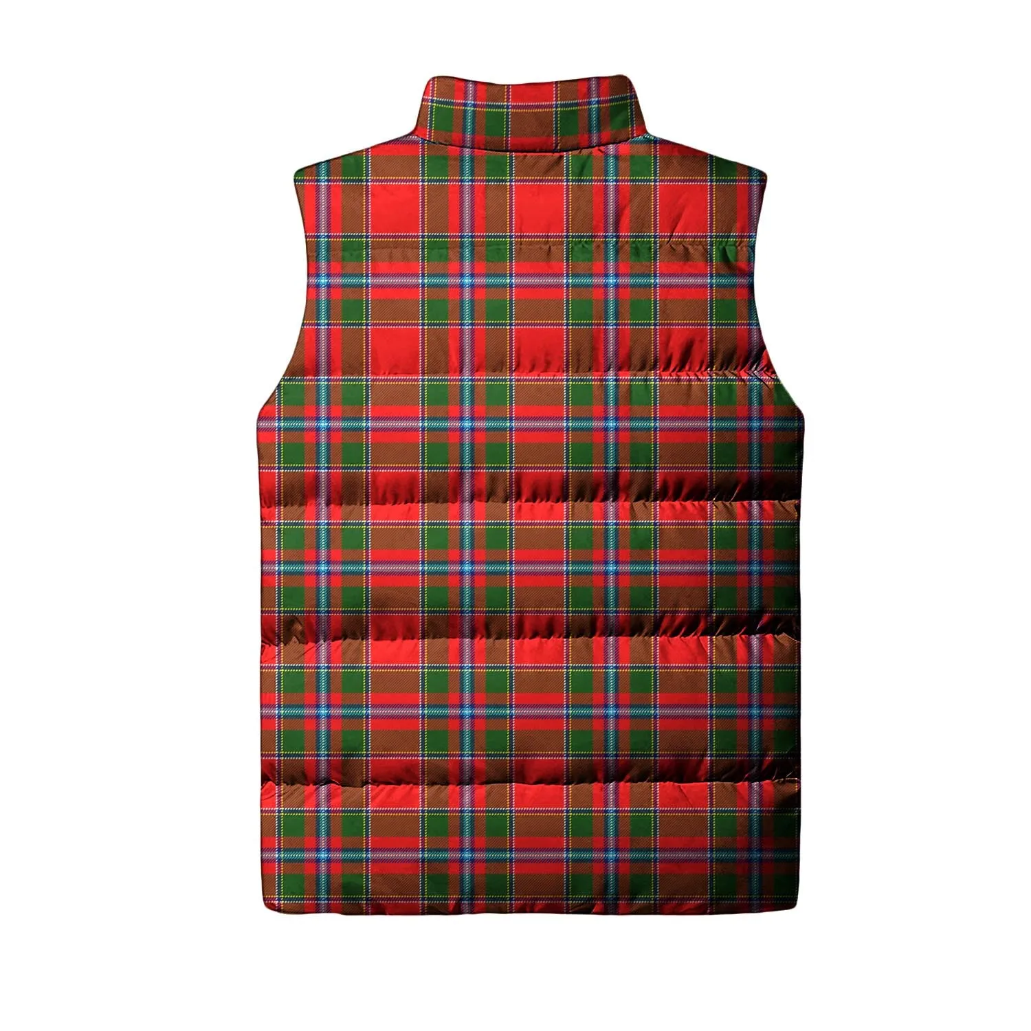 Butter Tartan Sleeveless Puffer Jacket with Family Crest