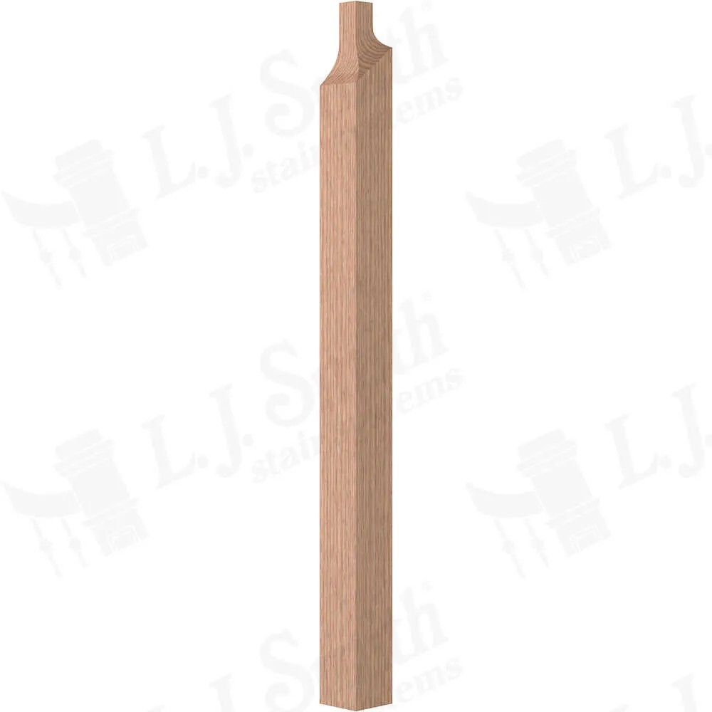 Cable or Tube System - Wood Newel - RakeBlank Newel - BR-400-48
