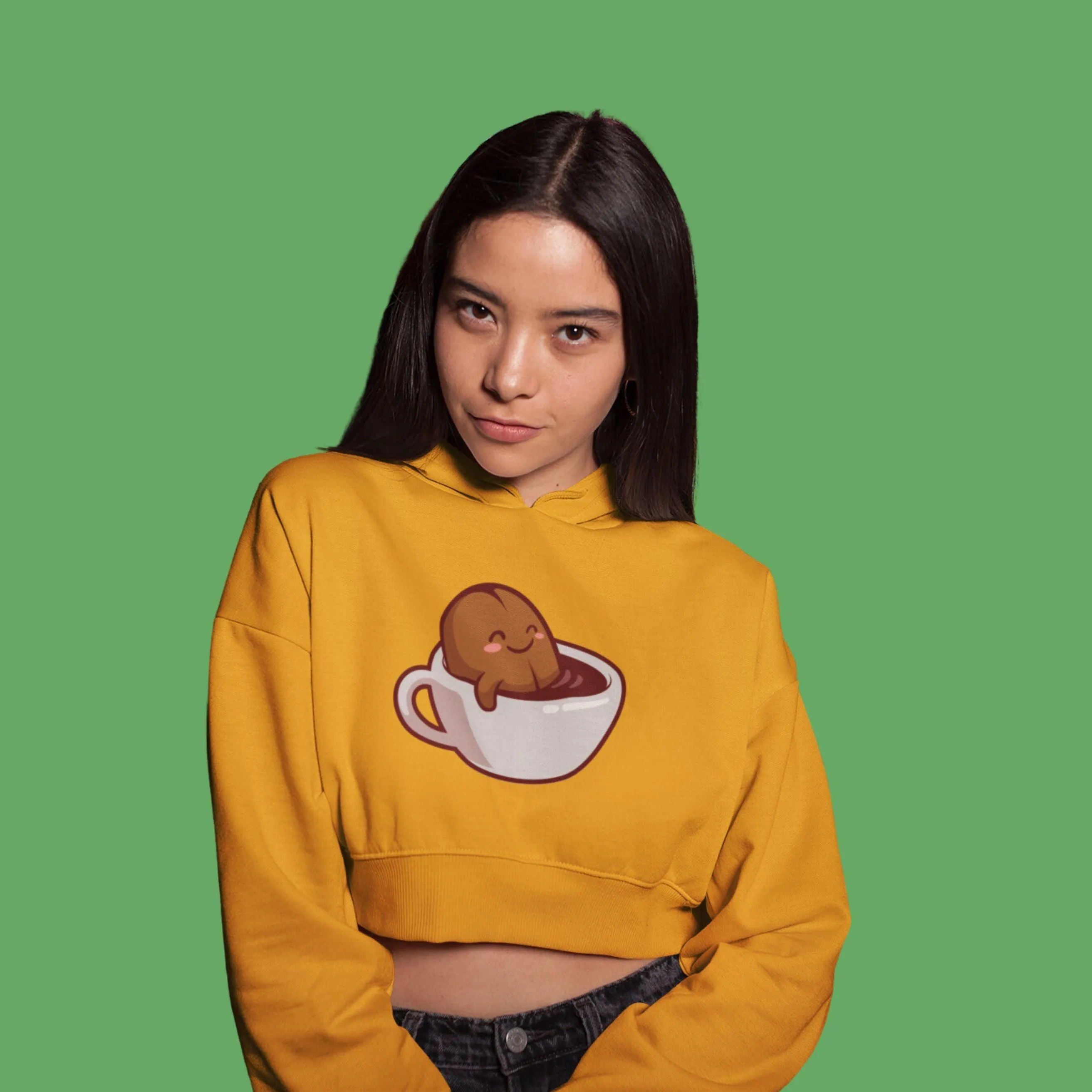 Coffee - Women's Crop Hoodies