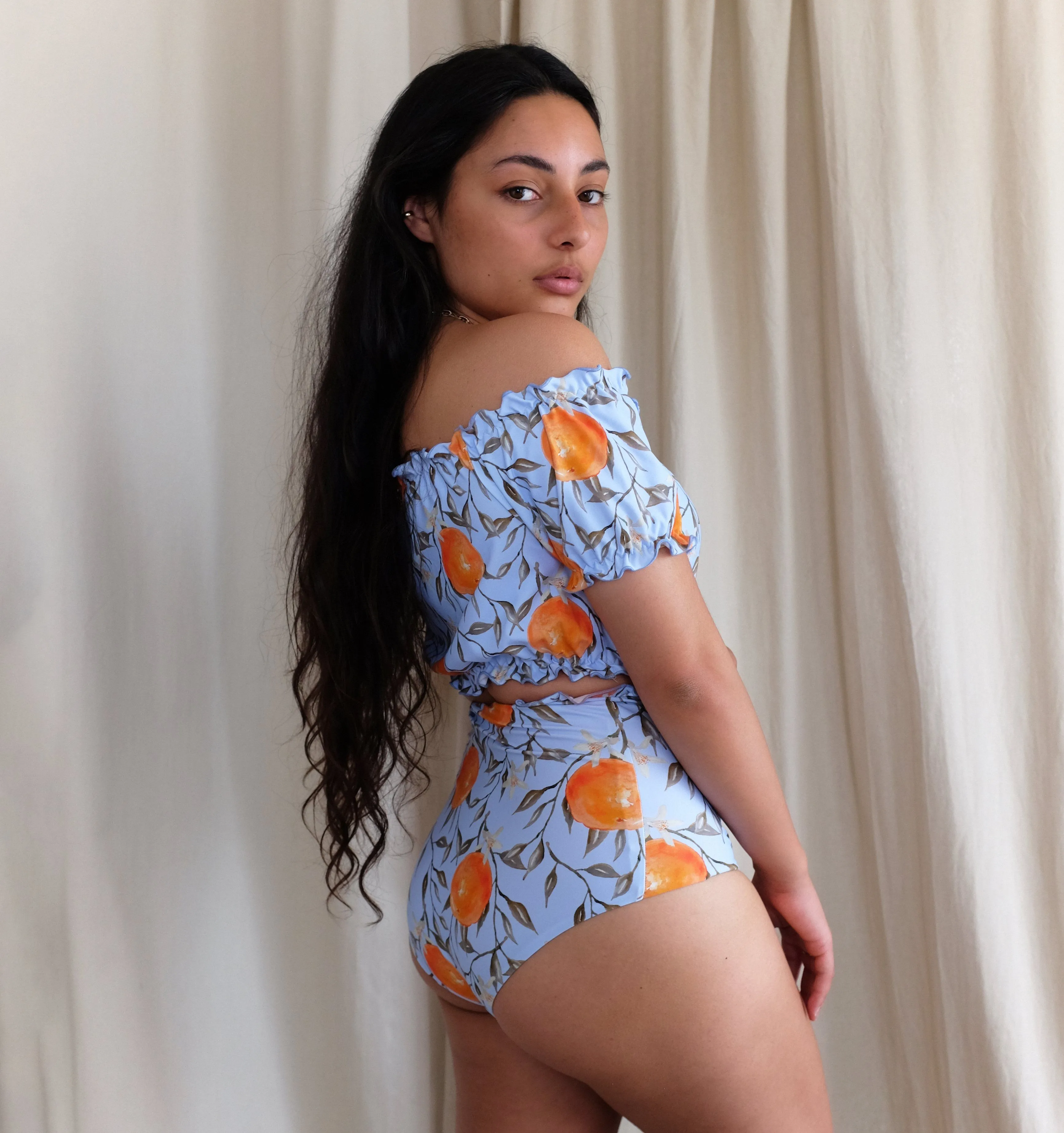 Cold shoulder bikini top [Orange Blossom]