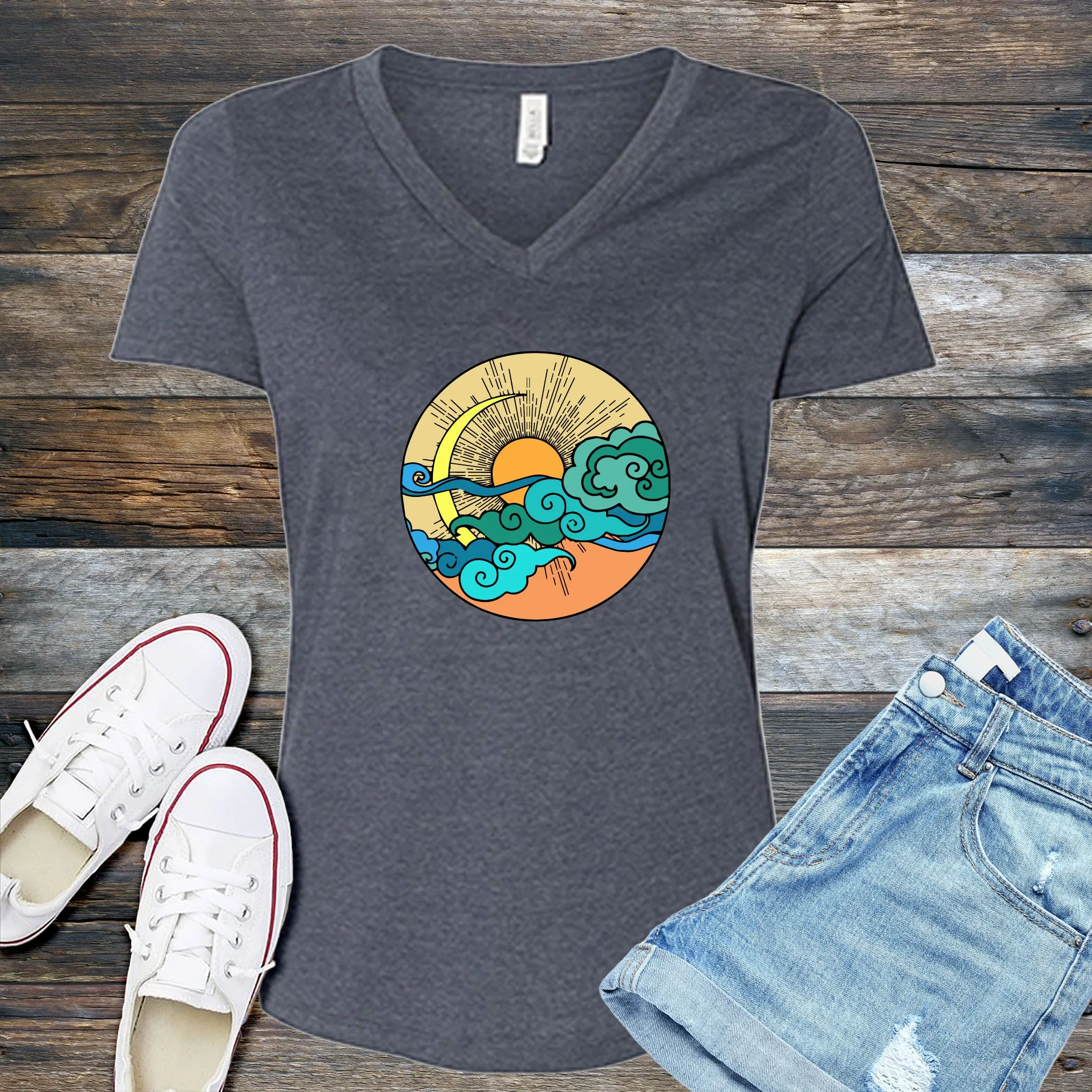 Colorful Skies V-Neck