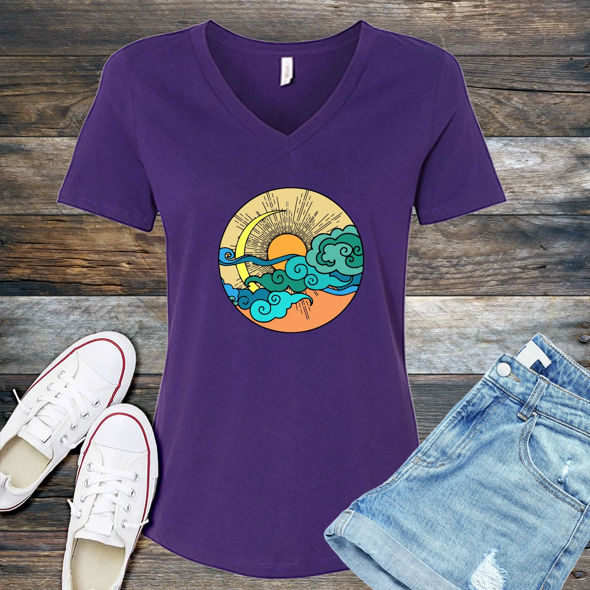 Colorful Skies V-Neck