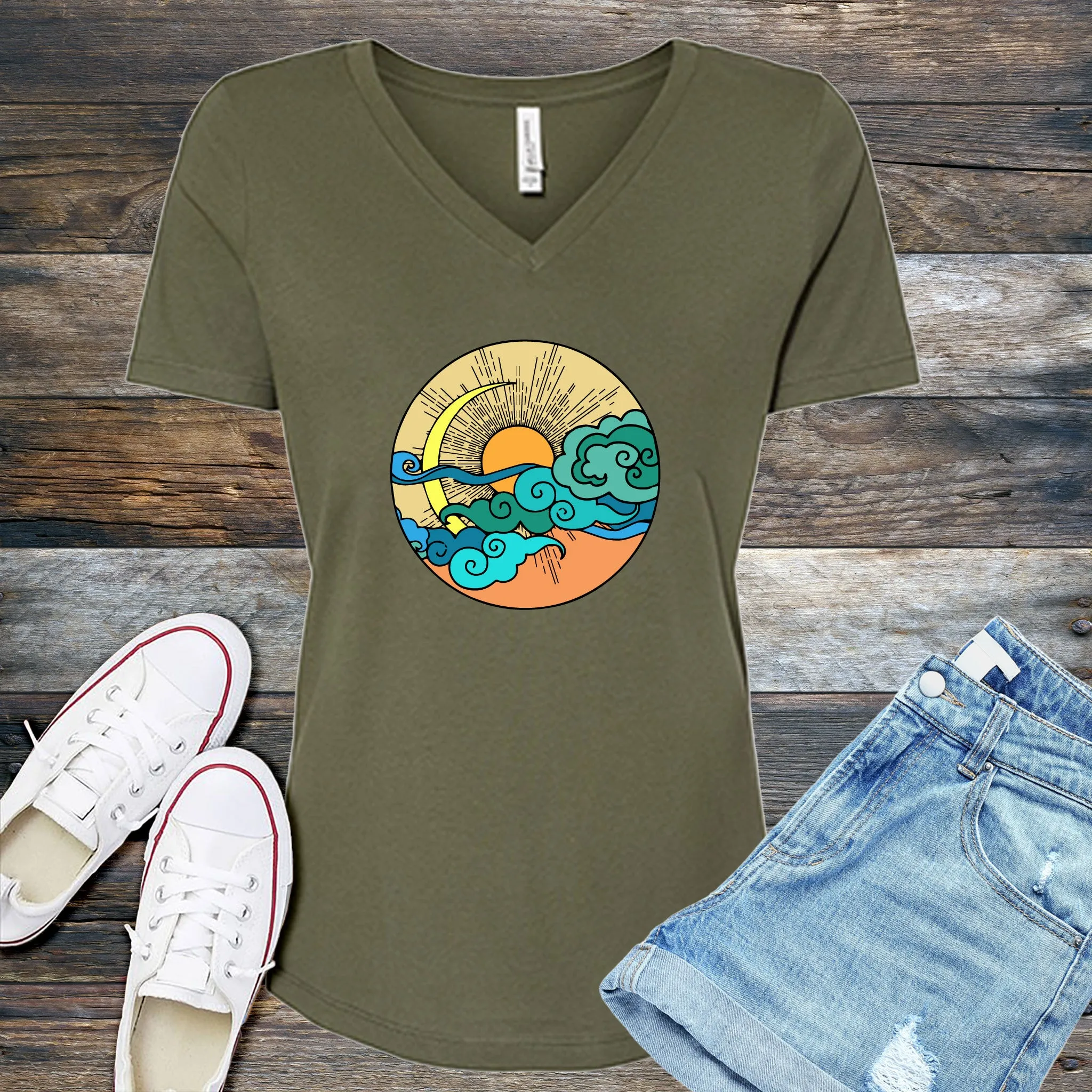 Colorful Skies V-Neck