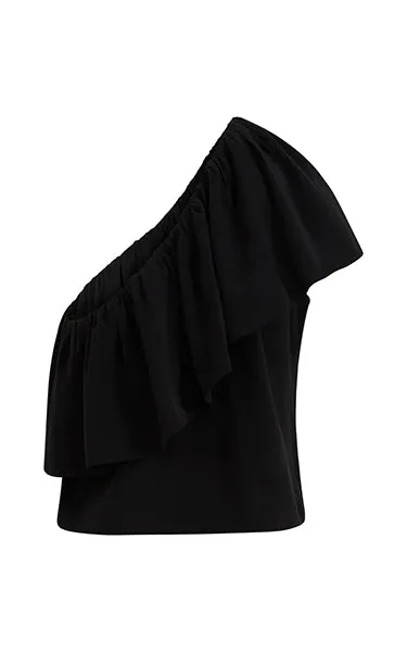 Coster Copenhagen One Shoulder Top Black