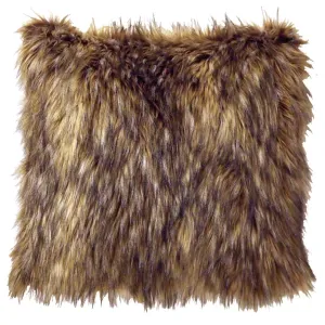 Coyote Faux Fur Square Pillow