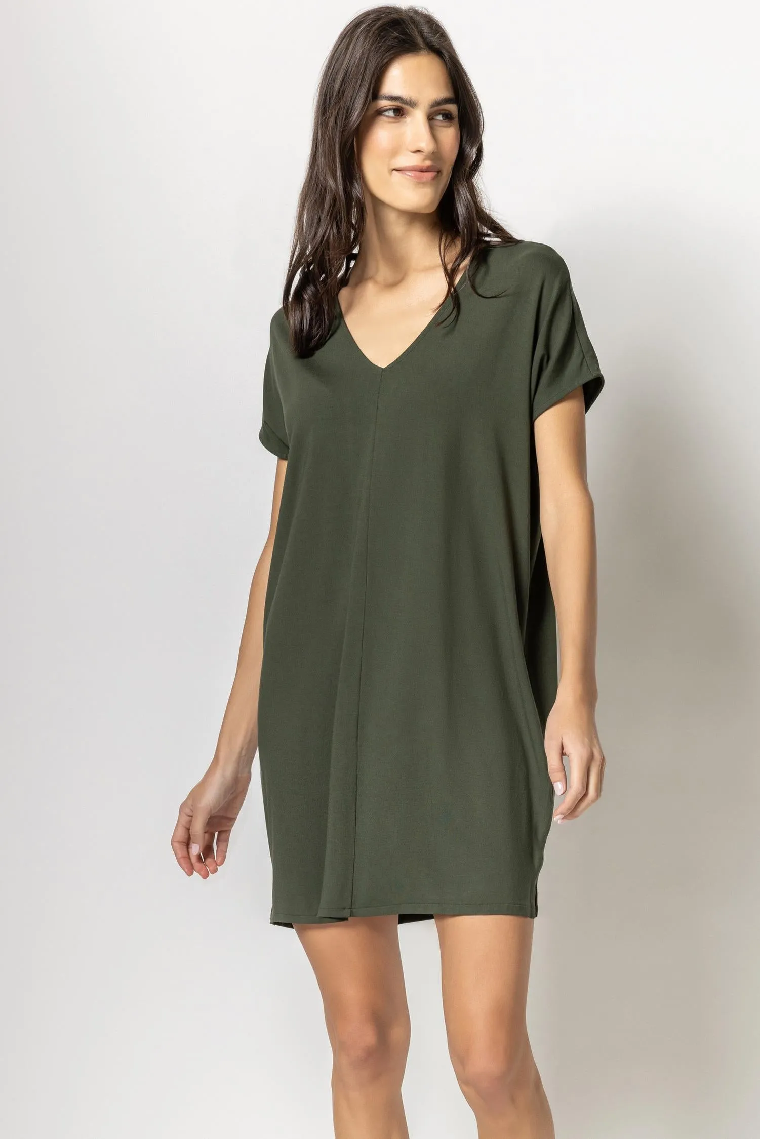 Double V-Neck Dress