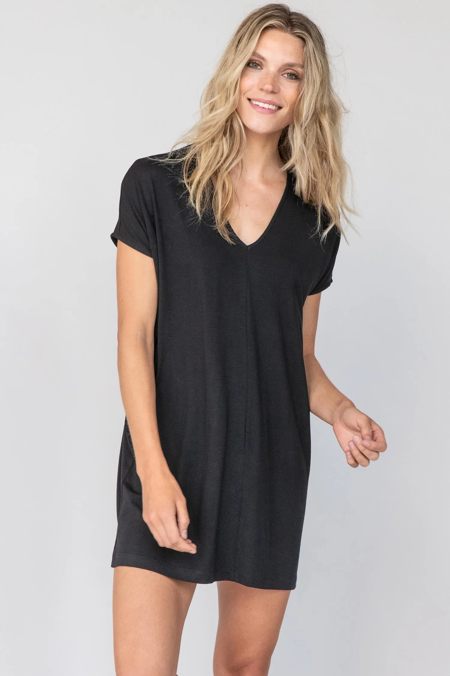 Double V-Neck Dress