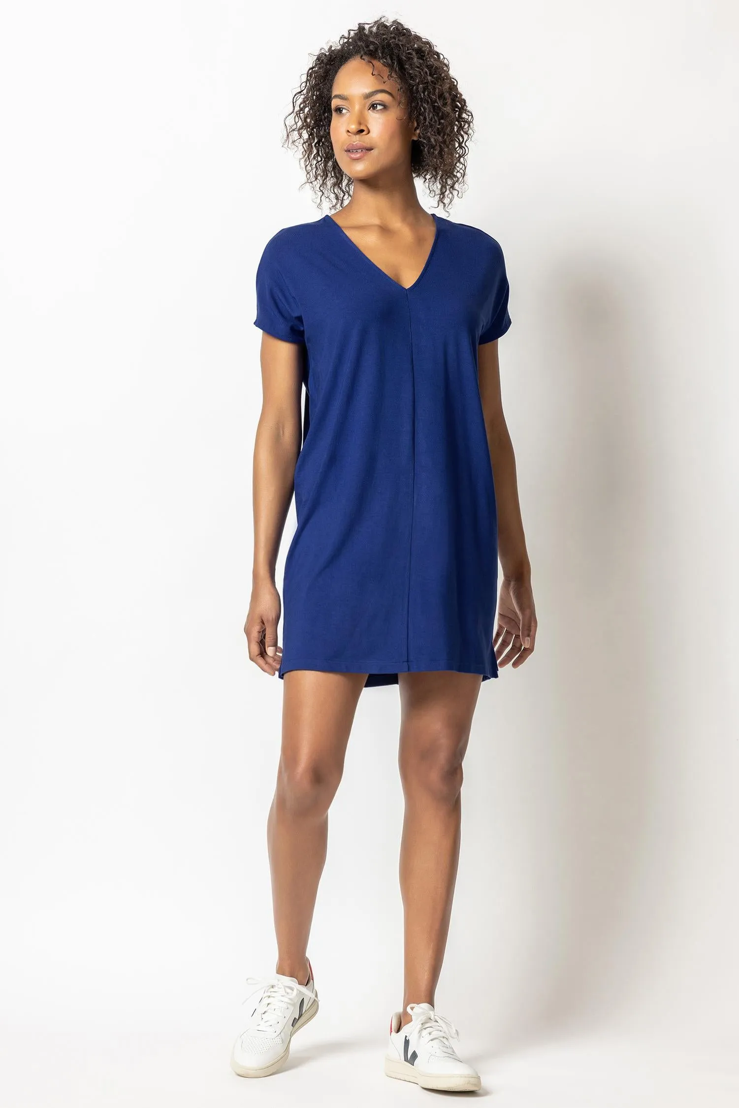 Double V-Neck Dress