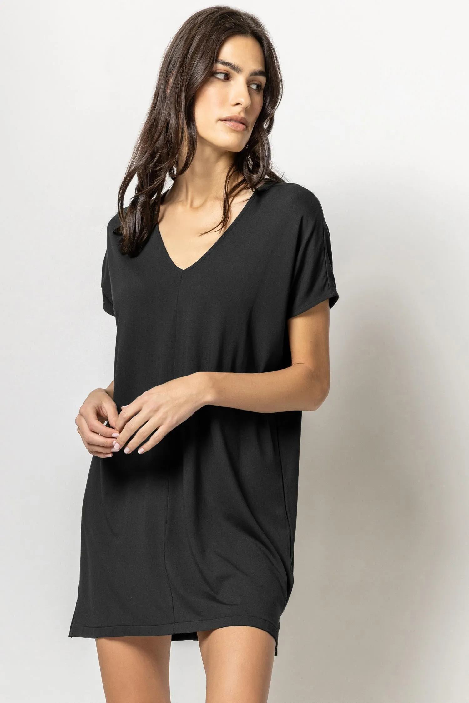 Double V-Neck Dress