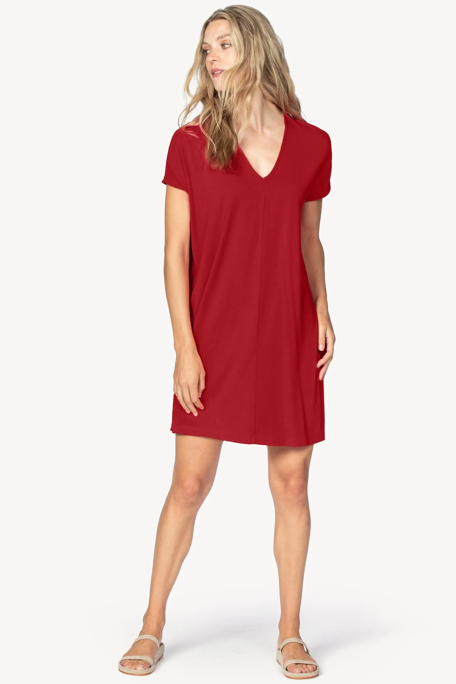 Double V-Neck Dress