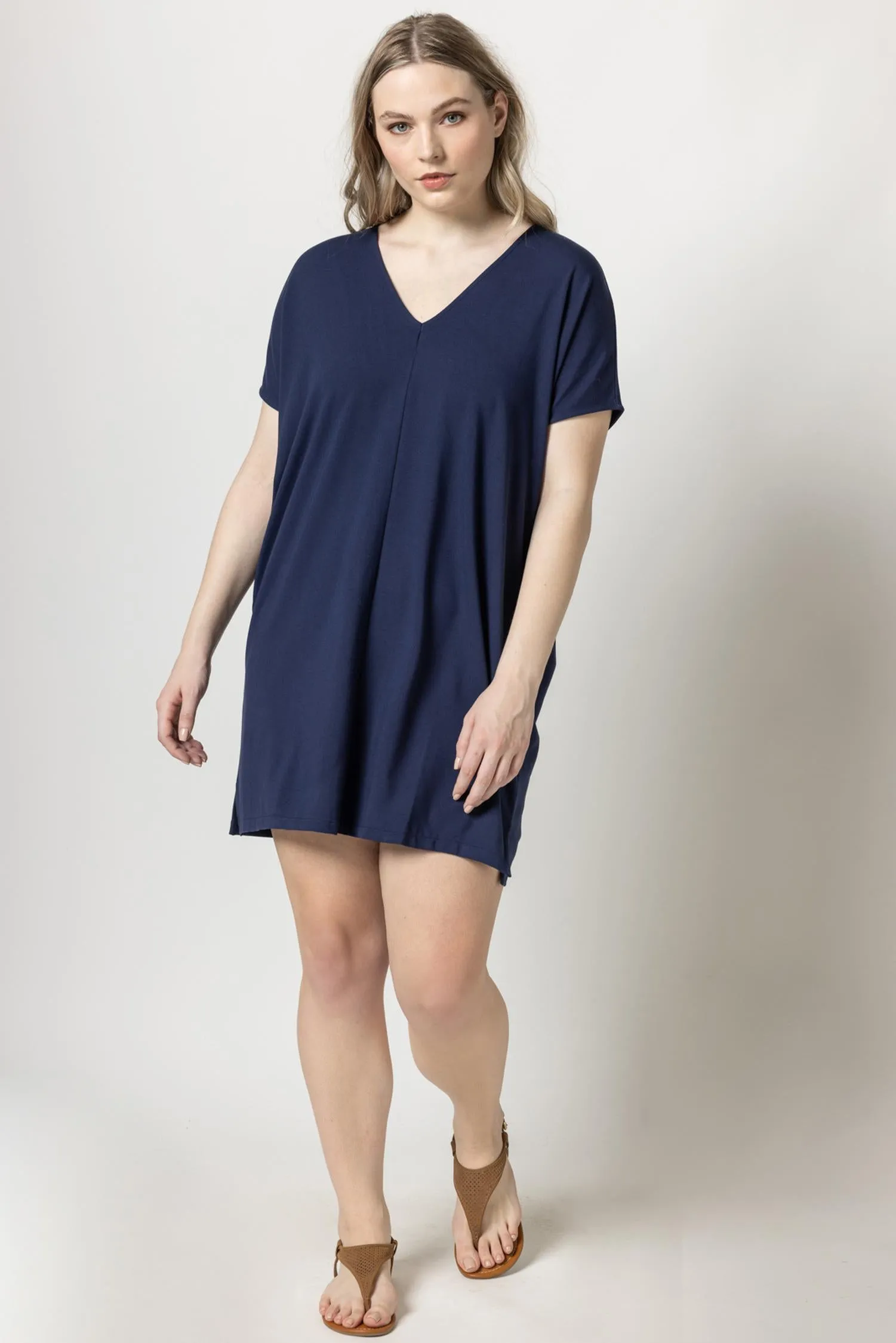 Double V-Neck Dress