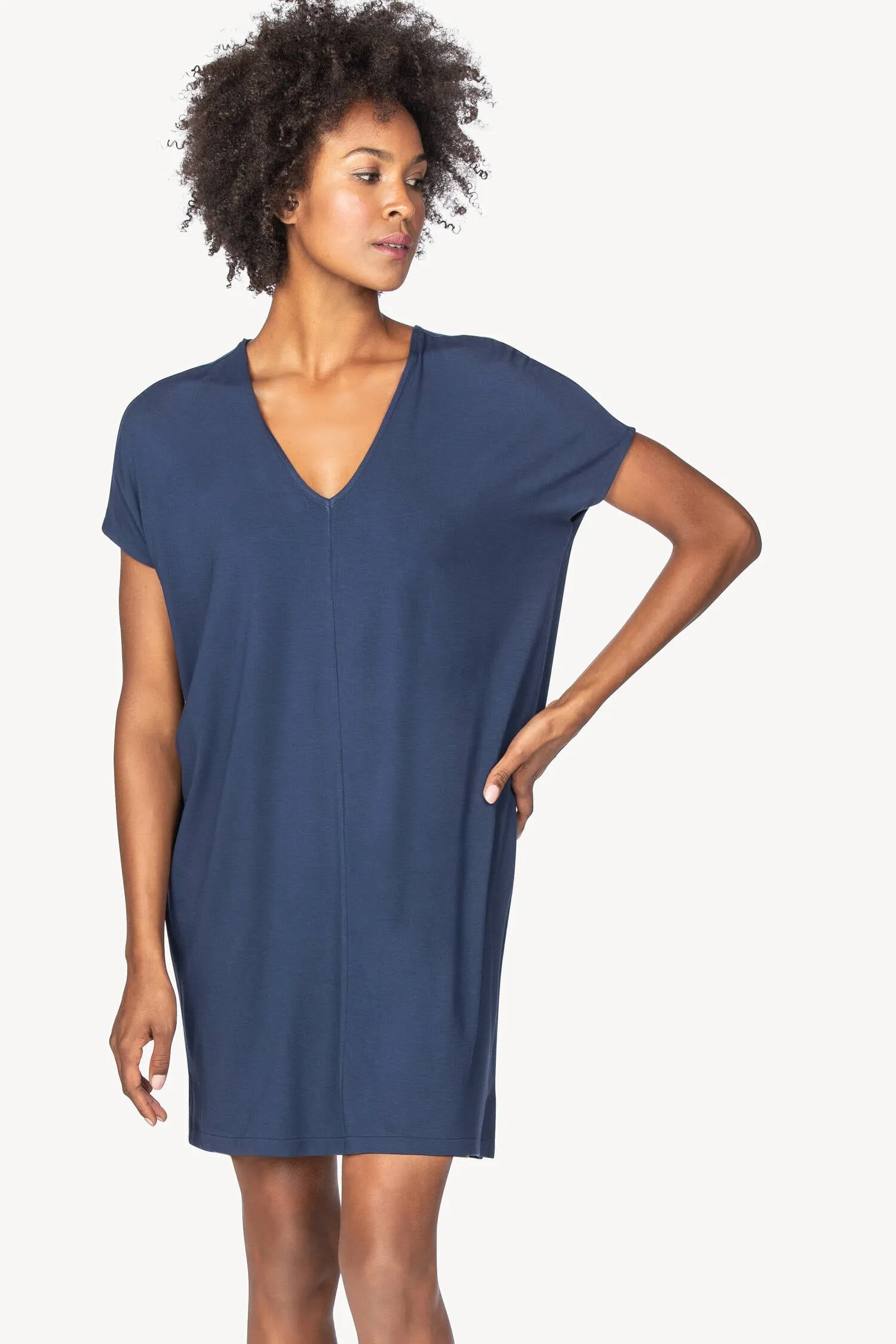 Double V-Neck Dress