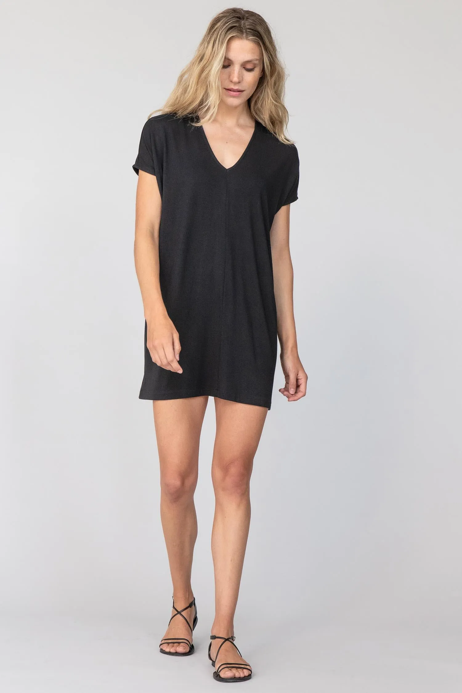 Double V-Neck Dress