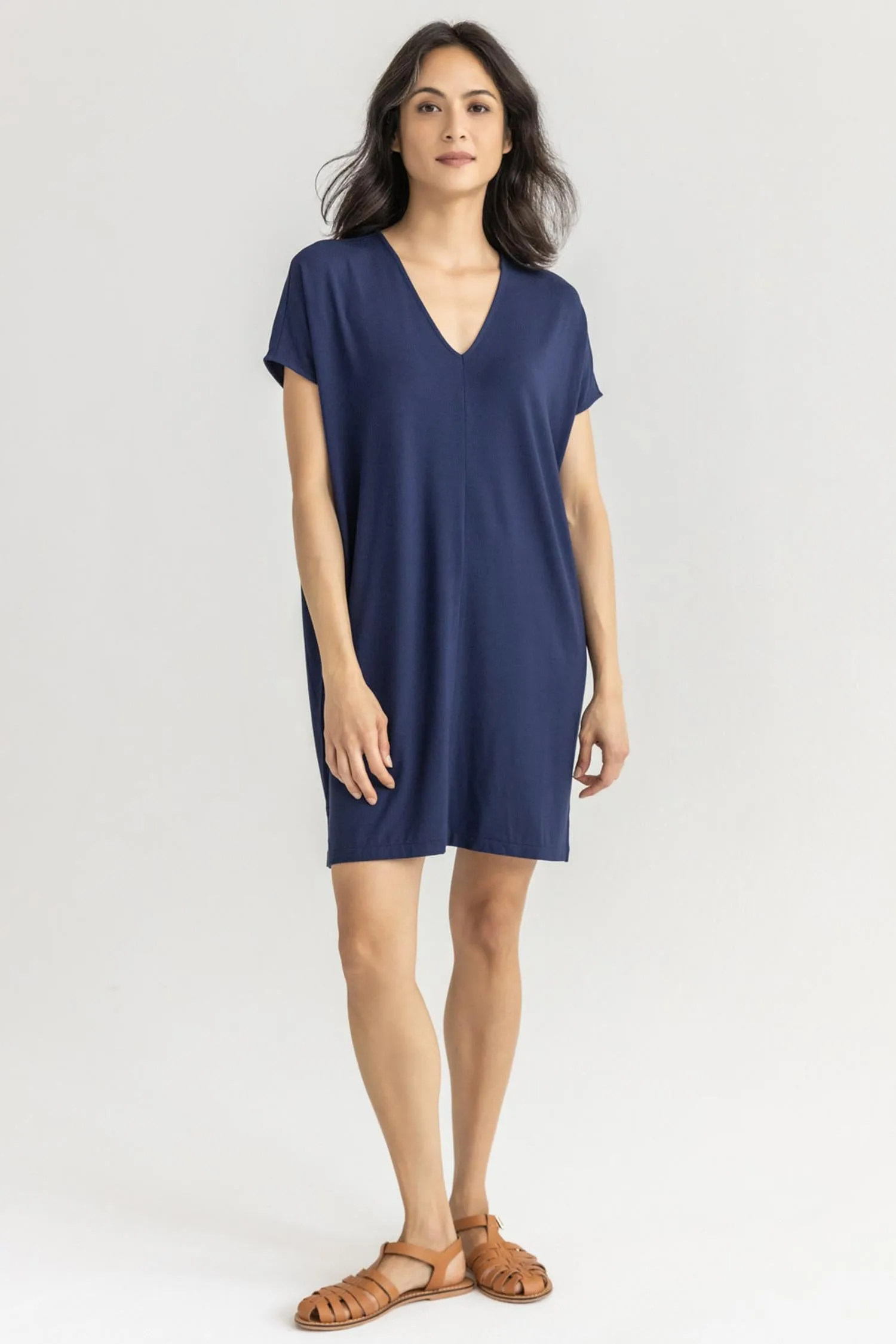 Double V-Neck Dress