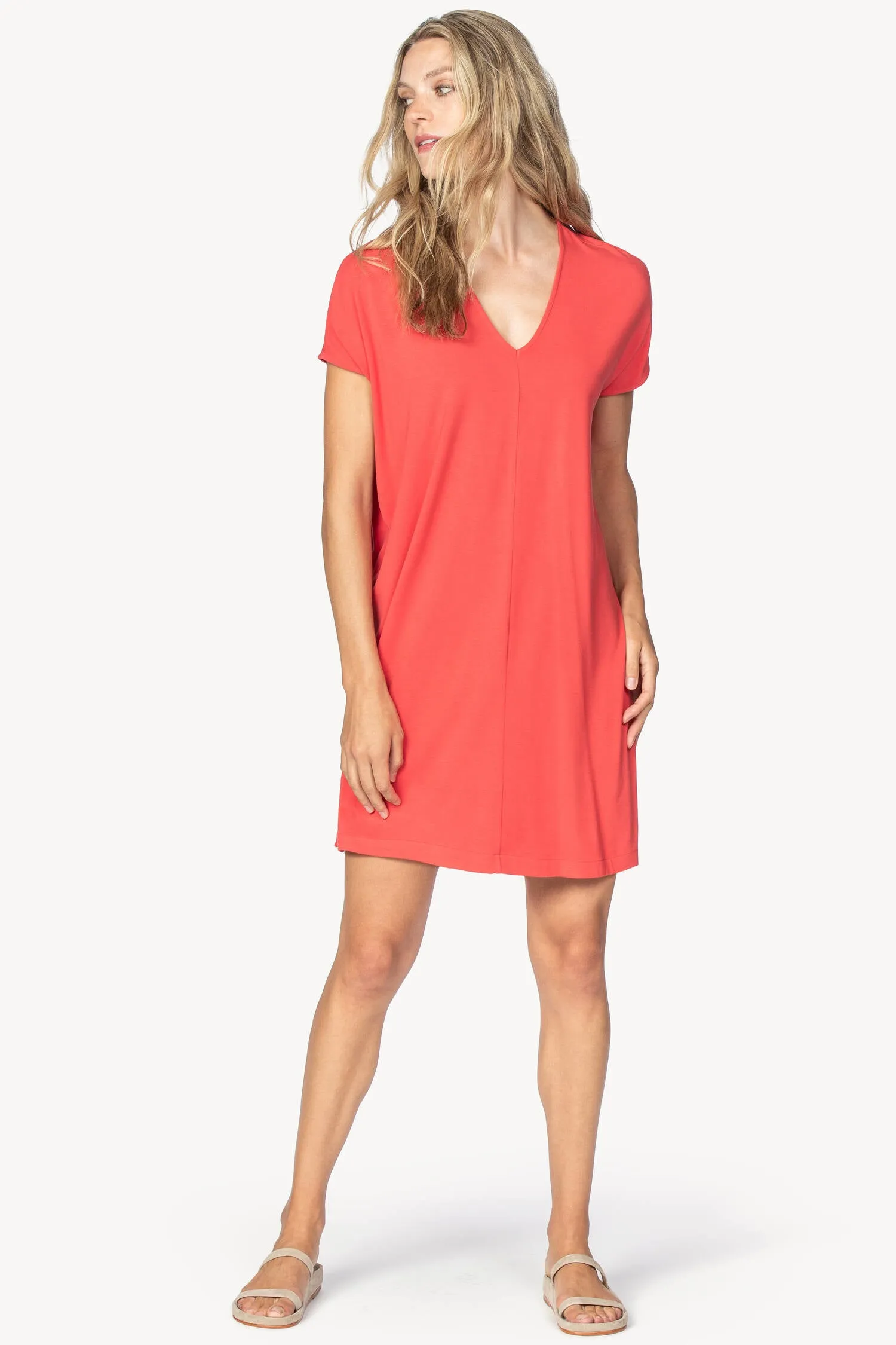Double V-Neck Dress
