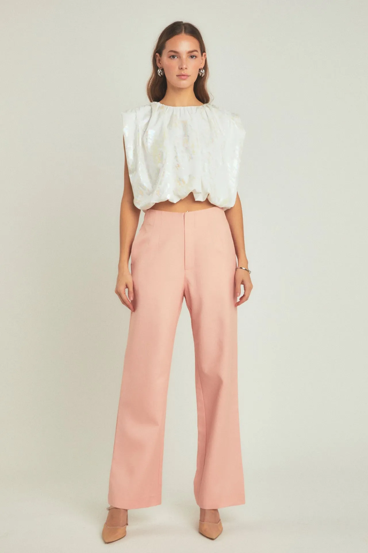 Endless Rose - Printed Foil Sleeveless Top