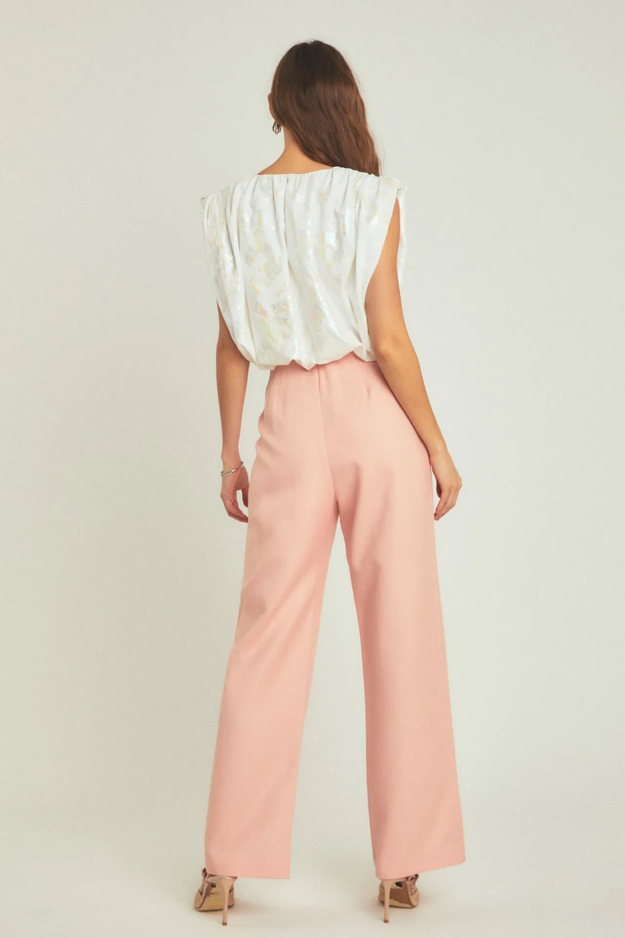 Endless Rose - Printed Foil Sleeveless Top