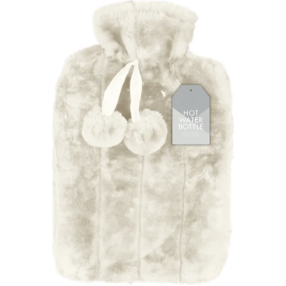 Faux Fur Hot Water Bottle 2L (Colour Options)