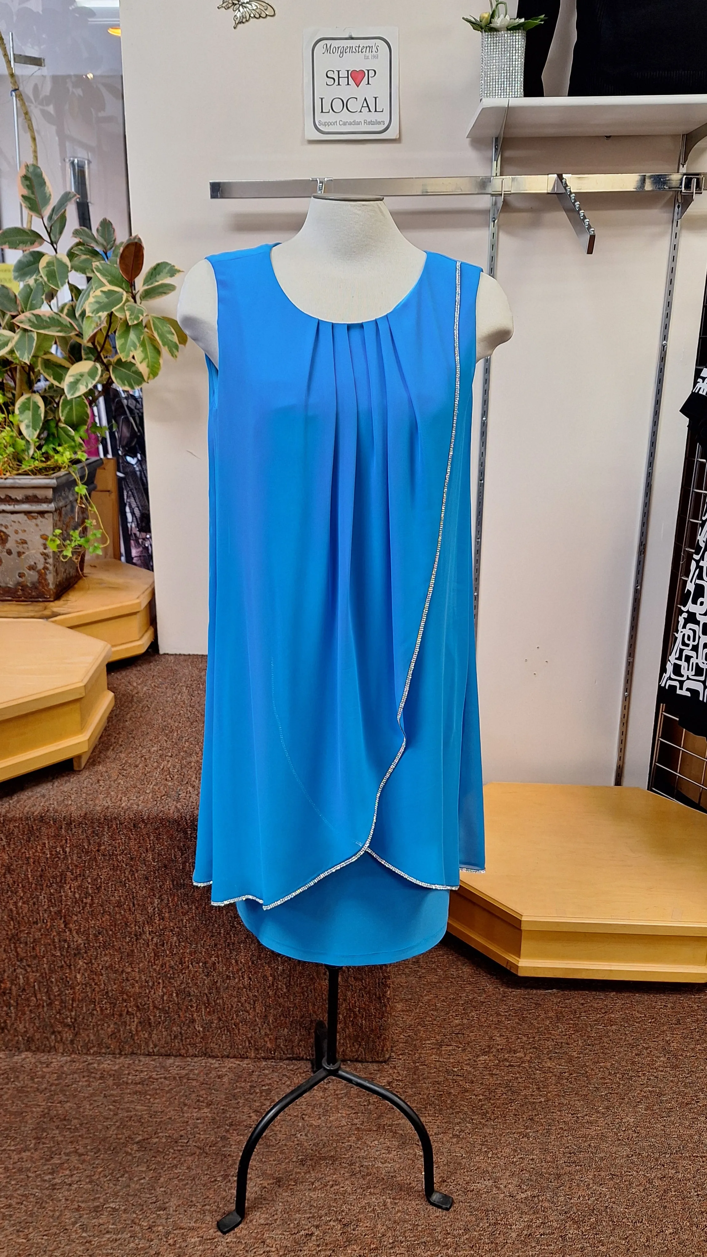 Frank Lyman chiffon overlay dress