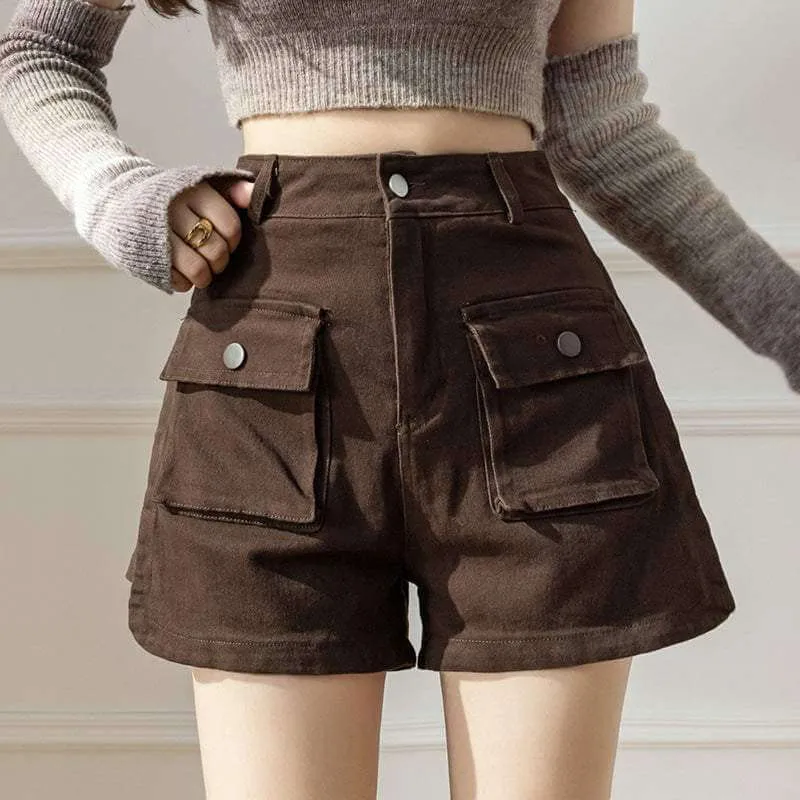Glow Chic's Casual High Waist Denim Shorts