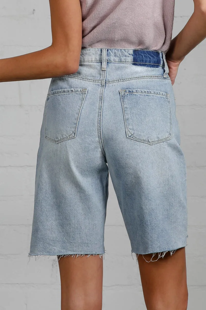 High Rise Relaxed Bermuda Shorts
