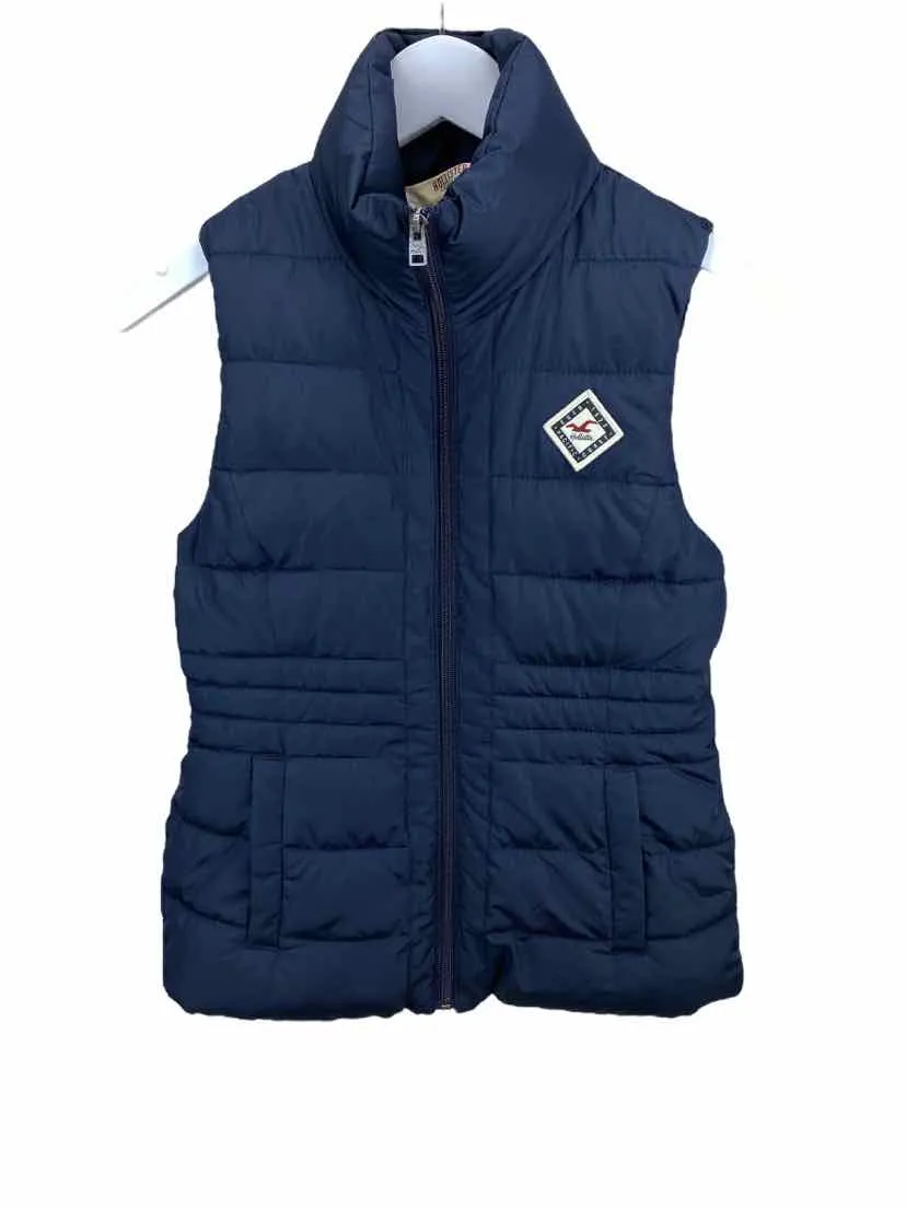 Hollister, Teen Girls' Puffer Vest, Navy, Size XS