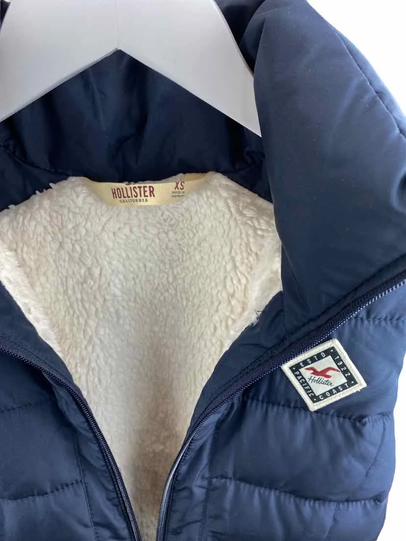 Hollister, Teen Girls' Puffer Vest, Navy, Size XS