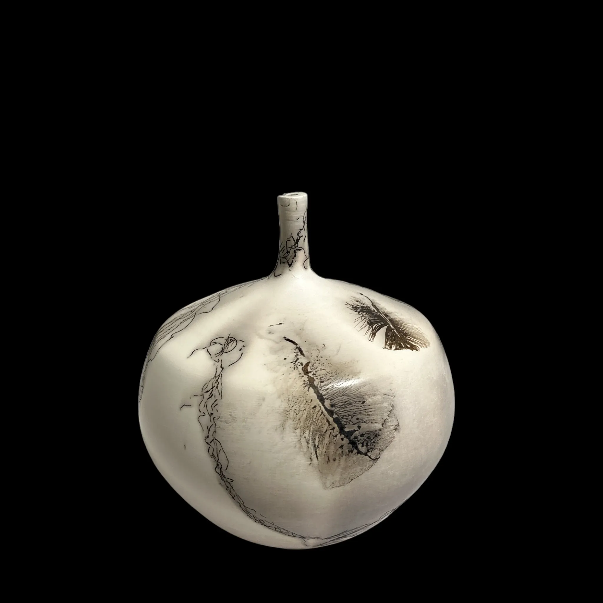 Horsehair and Feather Vase Collection by Jane Murray Smith