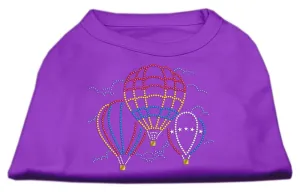 Hot Air Balloon Rhinestone Shirts Purple XXXL (20)