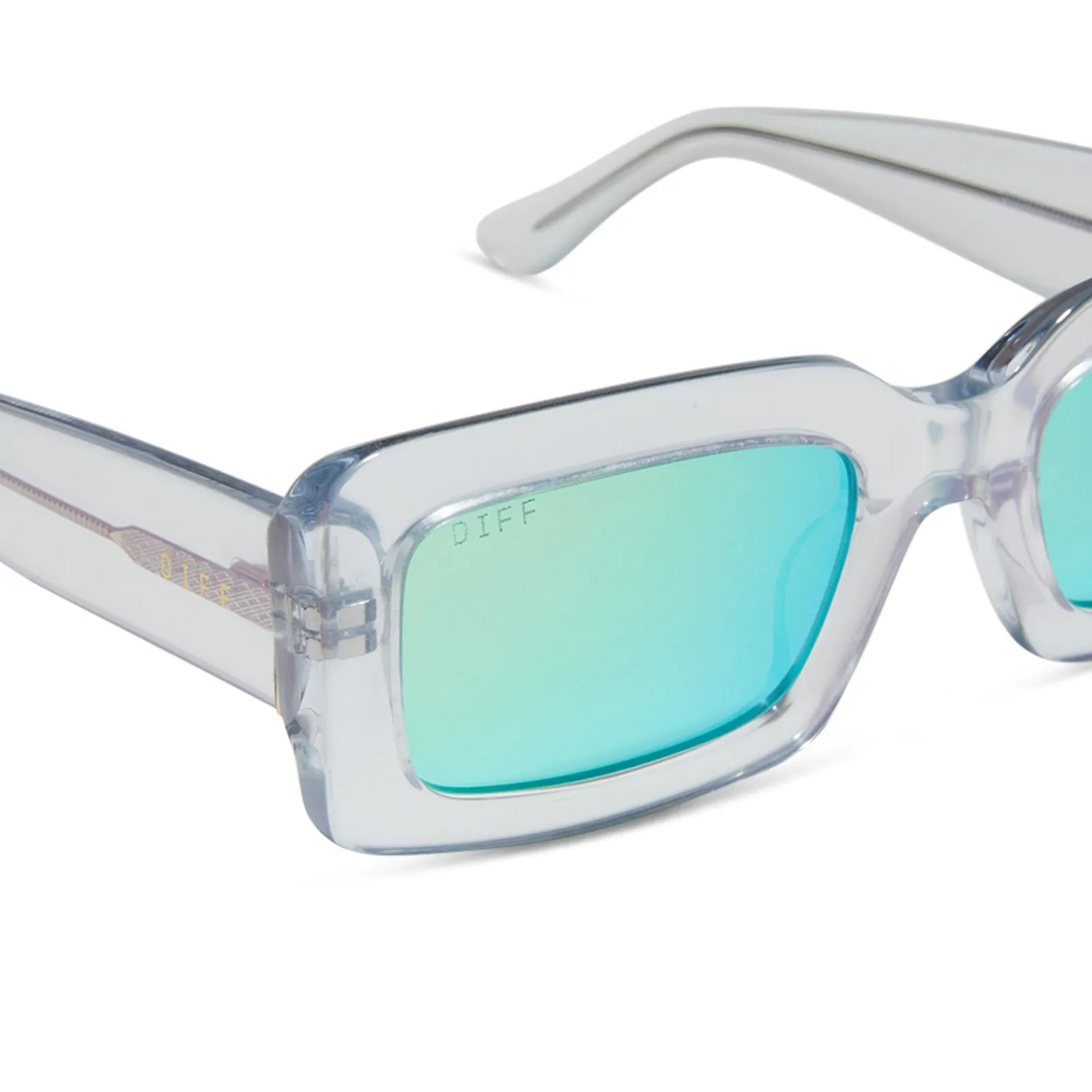 INDY - OPALESCENT TURQUOISE   TURQUOISE ICE MIRROR SUNGLASSES