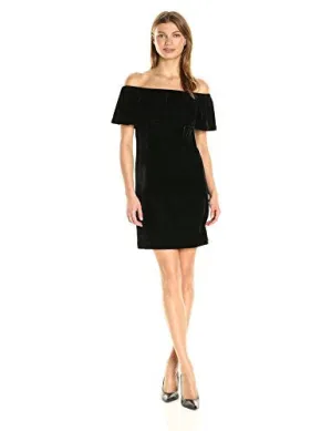 Kensie Women's Velvet Off-Sholder Dress