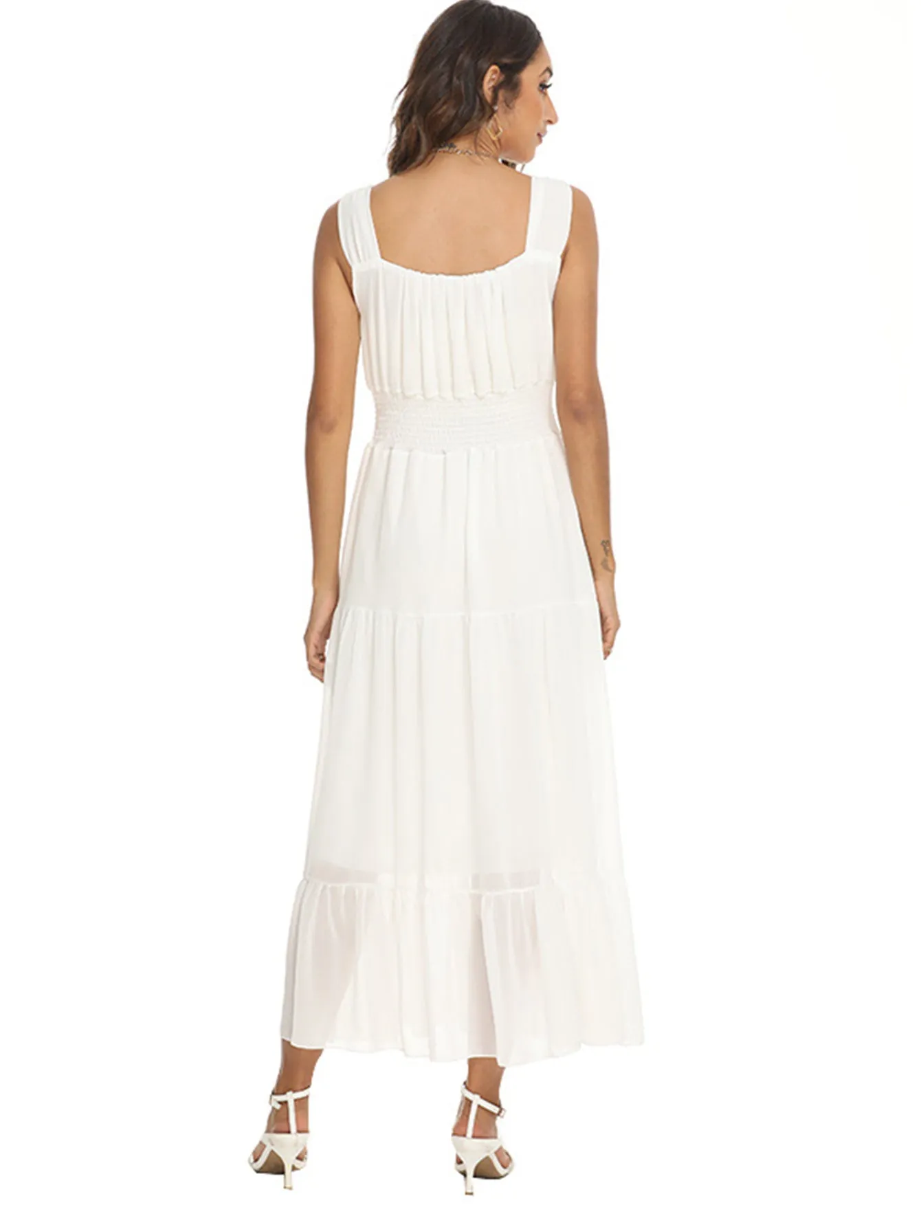 KittenAlarm - Smocked Waist Maxi Dress