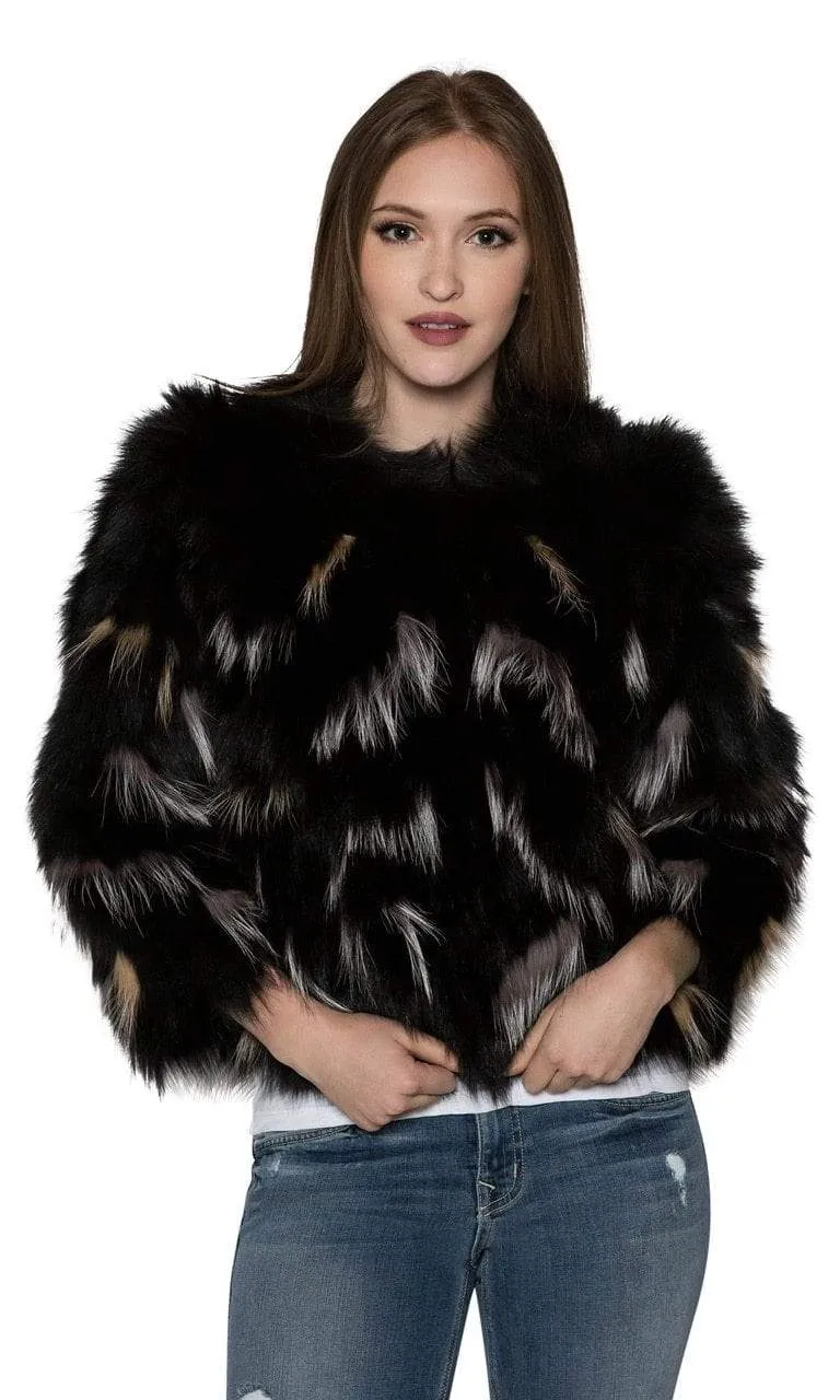Love Token Melanie Genuine Fur Pattern Jacket