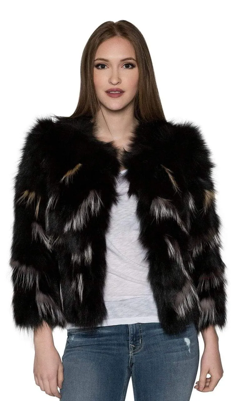 Love Token Melanie Genuine Fur Pattern Jacket