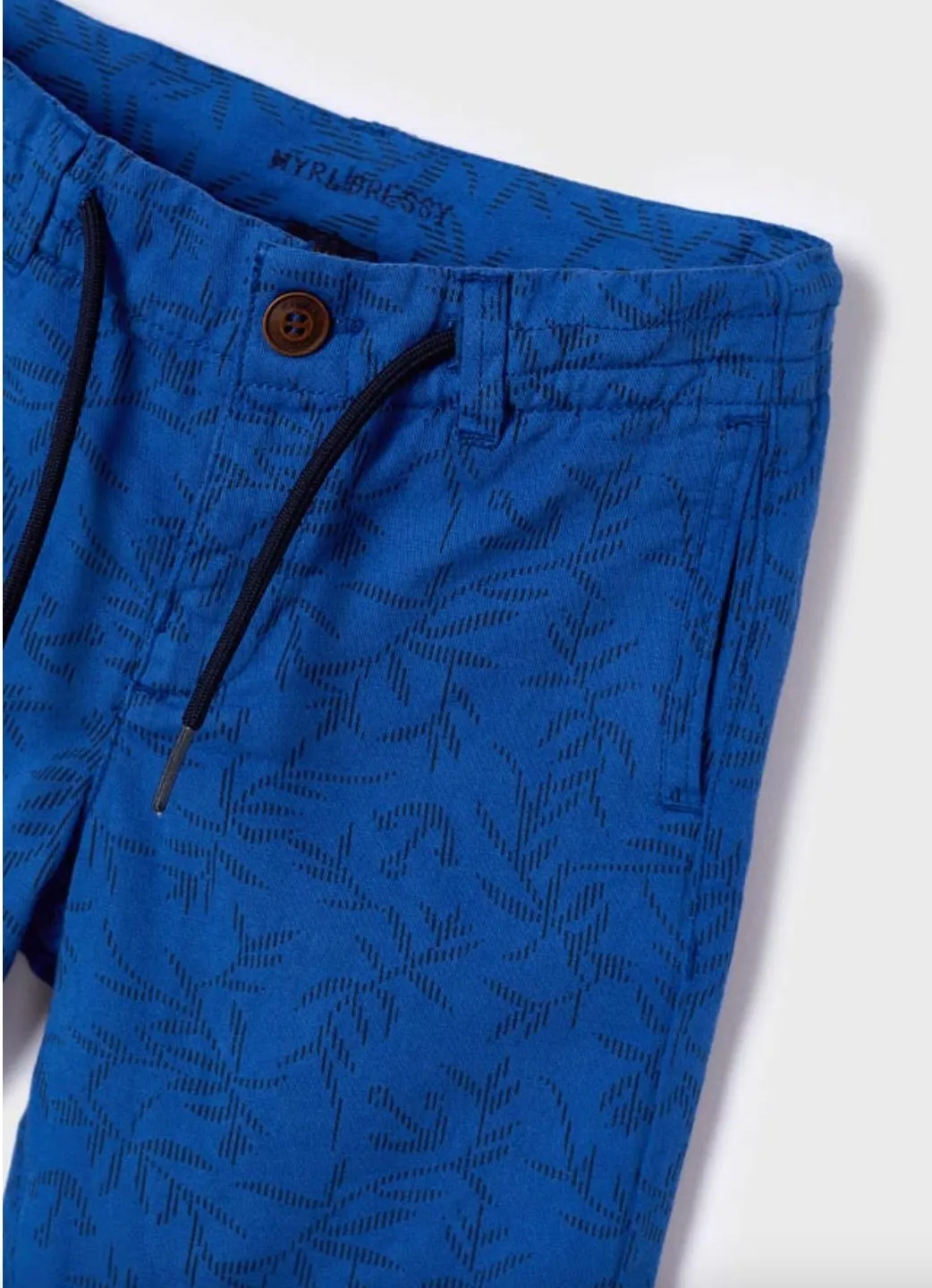 Mayoral Boys Printed Blue Bermuda Shorts