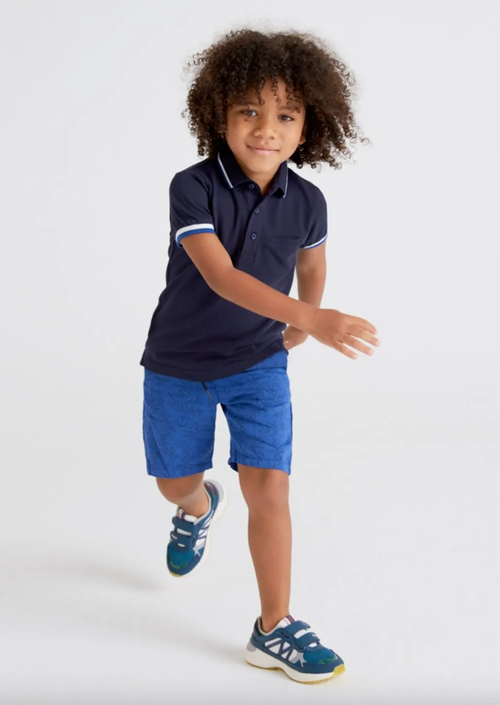 Mayoral Boys Printed Blue Bermuda Shorts